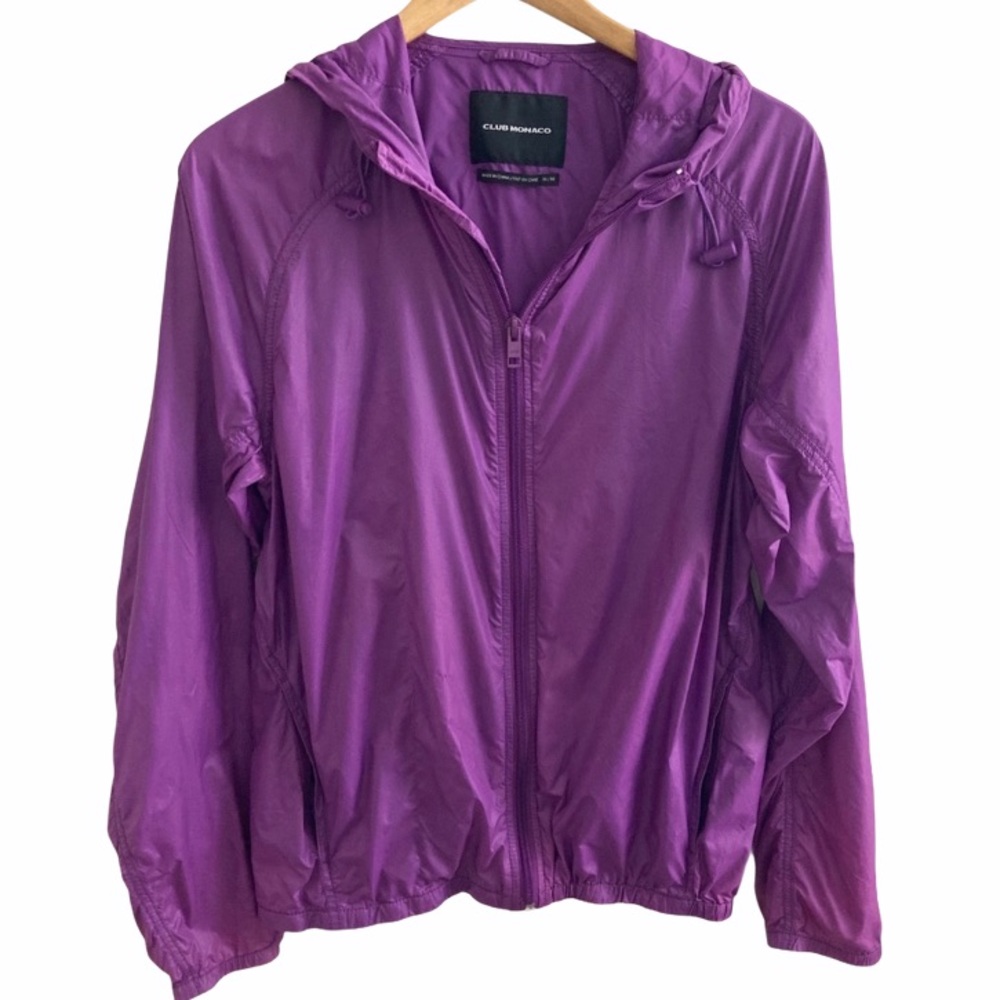 Club Monaco Purple Windbreaker Jacket